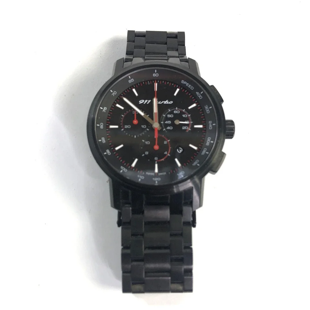 Rare Porsche Design 911 Turbo S Classic Chronograph Watch Black Limited Edition